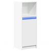 vidaXL Credenza con LED Bianca 38x34x100 cm in Legno Multistrato