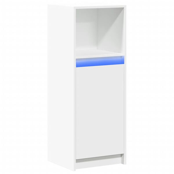 vidaXL Credenza con LED Bianca 38x34x100 cm in Legno Multistrato