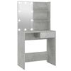 vidaXL Toeletta con LED Grigio Cemento 74,5x40x141 cm