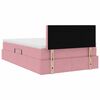 vidaXL Letto con contenitore e LED con led Rosa 120 x 200 cm Velluto