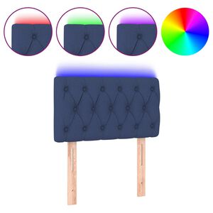 vidaXL Testiera a LED Blu 80x7x78/88 cm in Tessuto