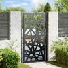 vidaXL Cancello da giardino nero 100x175 cm in acciaio design leggero