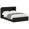 vidaXL Telaio del letto con storage con testiera Nero 160 x 200 cm