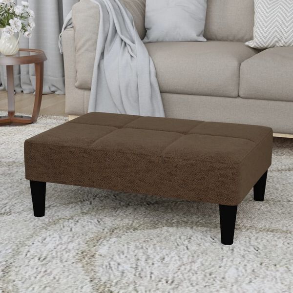 vidaXL Sgabello Marrone in Tessuto in Microfibra