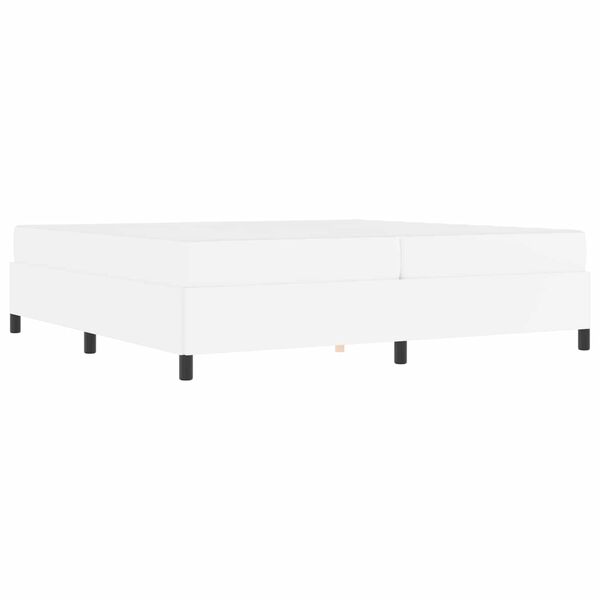 vidaXL Struttura del letto con materasso Bianco 200 x 200 cm Tessuto