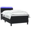 vidaXL Letto a Molle con Materasso e LED Nero 80x220 cm Velluto