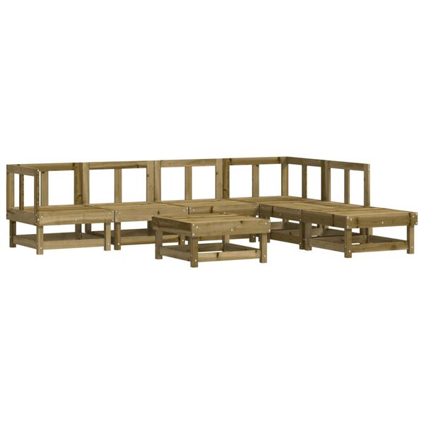 vidaXL Set Salotto da Giardino 7 pz in Legno Impregnato di Pino