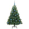 vidaXL Albero di Natale artificiale con 150 LED Verde 150 cm PE e PVC