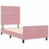 vidaXL Letto a molle con testiera Rosa 90 x 200 cm Velluto