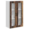 vidaXL Mobile in vetro da parete LUCCA Legno antico 60 x 31 x 100 cm