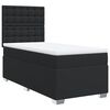vidaXL Giroletto a Molle con Materasso Nero 90x190 cm in Similpelle