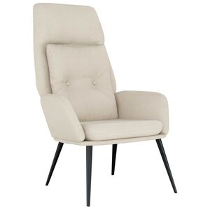 vidaXL Poltrona Rilassante Crema in Similpelle Scamosciata