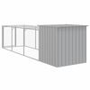 vidaXL Pollaio Area Corsa Grigio Chiaro 110x405x110 cm Acciaio Zincato