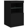 vidaXL Credenza con Luci LED Nera 41x37x67 cm
