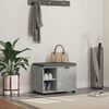 vidaXL Panca per ingresso con cuscino Grigio cemento 60 x 38 x 46 cm