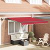 vidaXL Tenda Retrattile Rosso 350 x 250 cm Tessuto