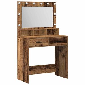 vidaXL Tavolo da Trucco con cassetto Legno vecchio 79 x 41 x 135 cm