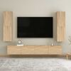 vidaXL Mobili TV 2pz Rovere Sonoma 30,5x30x110 cm Legno Multistrato