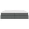 vidaXL Letto con contenitore e materasso Grigio scuro 200 x 200 cm
