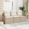vidaXL Set Divano da Giardino Beige polyrattan