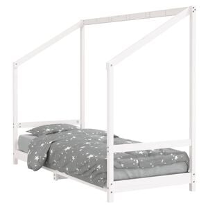vidaXL Giroletto per Bambini Bianco 80x200cm in Legno Massello di Pino