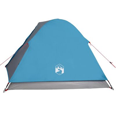 vidaXL Tenda da Campeggio a Cupola per 3 Persone Blu Impermeabile