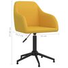 vidaXL Sedie da Pranzo Girevoli 6 pz in Velluto Giallo