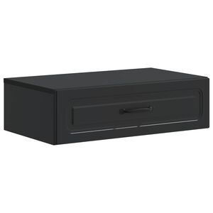 vidaXL Tavolino da Parete Laterale Nero 59 x 34,5 x 17 cm