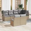 vidaXL Set di divani 7 pcs Beige polyrattan