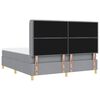 vidaXL Letto a molle con materasso Grigio chiaro 180 x 200 cm Tessuto