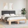vidaXL Letto con Testiera Rivestita Grigio scuro 160 x 200 cm