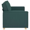 vidaXL Divano a 2 posti Verde scuro 180x78x84 cm in tessuto