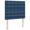 vidaXL Struttura Letto Pouf con Materasso Blu 120x190 cm in Tessuto