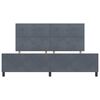 vidaXL Letto a molle con testiera Grigio scuro 200 x 200 cm Velluto