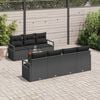 vidaXL Set Divano da Giardino con cuscino 8 pcs Nero polyrattan