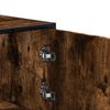 vidaXL Credenza Rovere Fumo 68x35x139 cm Legno Multistrato Metallo