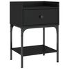 vidaXL Comodino Nero 40,5x31x60 cm in Legno Multistrato