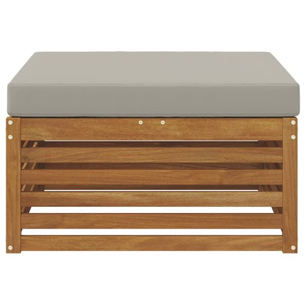 vidaXL Poggiapiedi da Esterno Legno di Acacia Massello Naturale