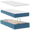 vidaXL Letto con Contenitore con materasso Blu Scuro 100 x 200 cm