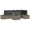 vidaXL Set Divano da Giardino con cuscino 6 pcs Grigio Poly Rattan