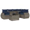 vidaXL Set Divani da Giardino 6 pz con Cuscini Grigio in Polyrattan