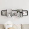 vidaXL Scaffale a Parete Rovere Nero 129x18x42 cm in Truciolato