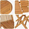 vidaXL Set da Pranzo per Giardino 7 pcs Marrone Legno di teak solido