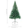 vidaXL Albero di Natale Preilluminato Palline Bianco 180 cm 564 Rami