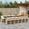 vidaXL Set da Pranzo da Giardino 13 pz con Cuscini Beige in Polyrattan