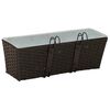 vidaXL Ringhiera 2 pcs Nero 50 x 17 x 17 cm Metallo