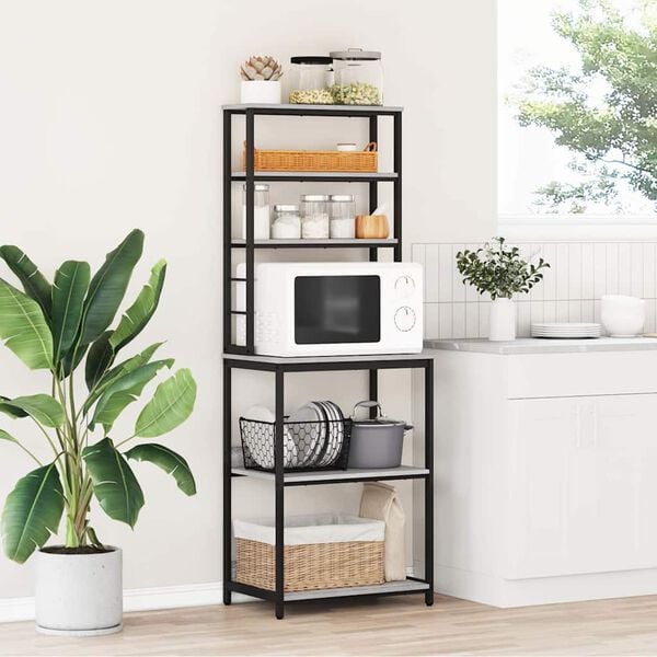 vidaXL Mensola da cucina Grigio Sonoma 60 x 40 x 168 cm