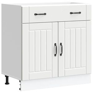 vidaXL Base da Cucina Lucca Bianco in Legno Multistrato