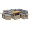 vidaXL Set Divano da Giardino 8 pz con Cuscini Beige in Polyrattan