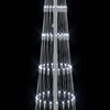 vidaXL Albero di Natale LED Bianco freddo 70 x 70 x 250 cm Metallo